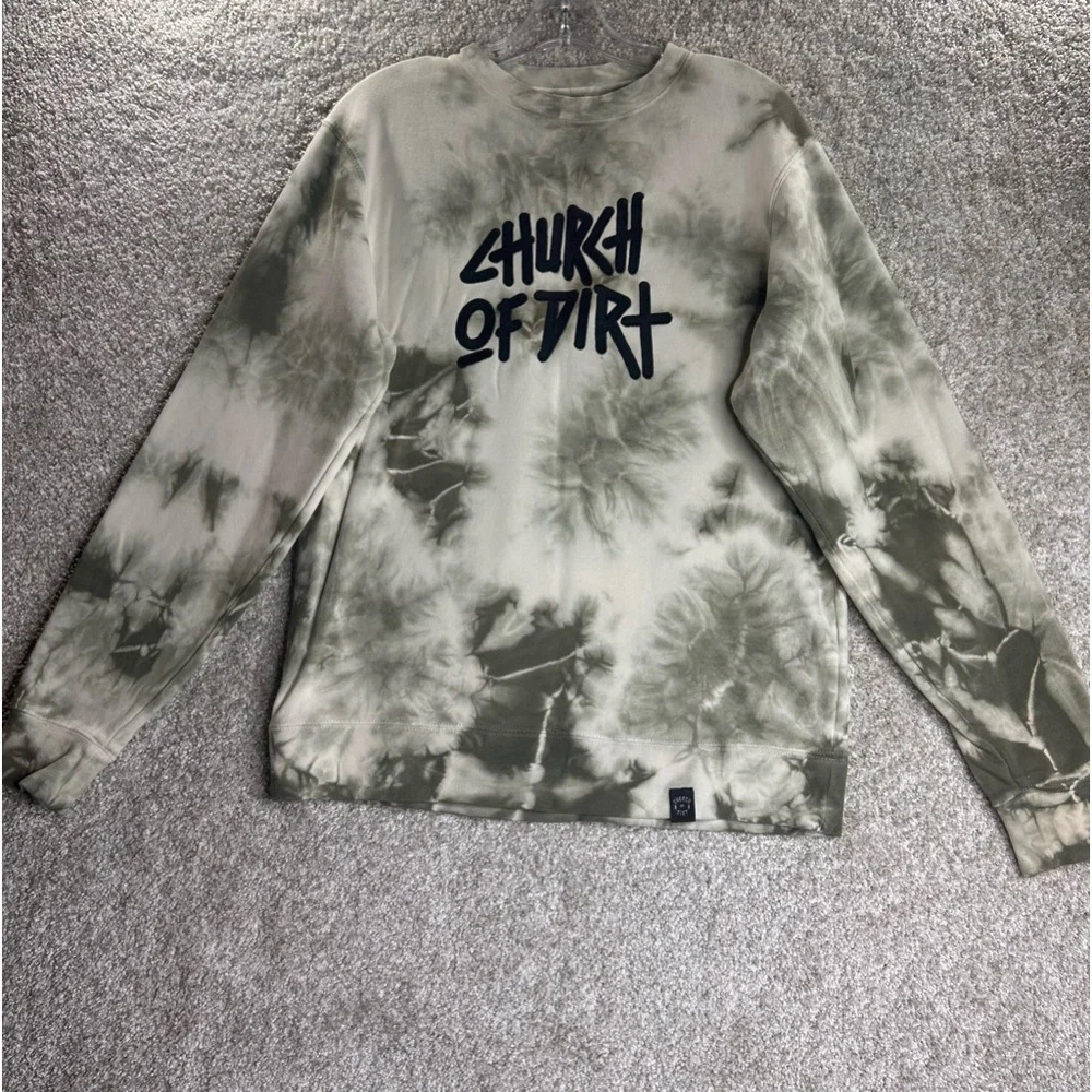 Church of dirt tie dye crewneck sweatshirt size small